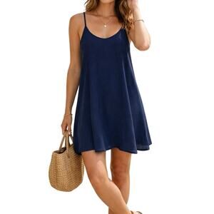 Tigerlily Navy Flowy Slip Dress, NWT, Size 8